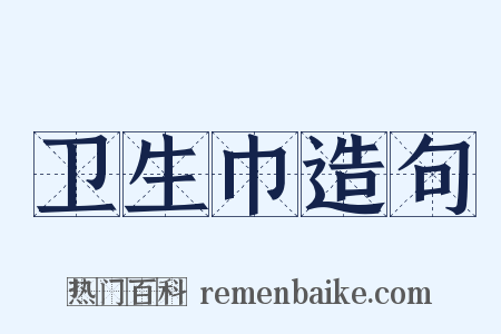 卫生巾造句是什么意思的图片